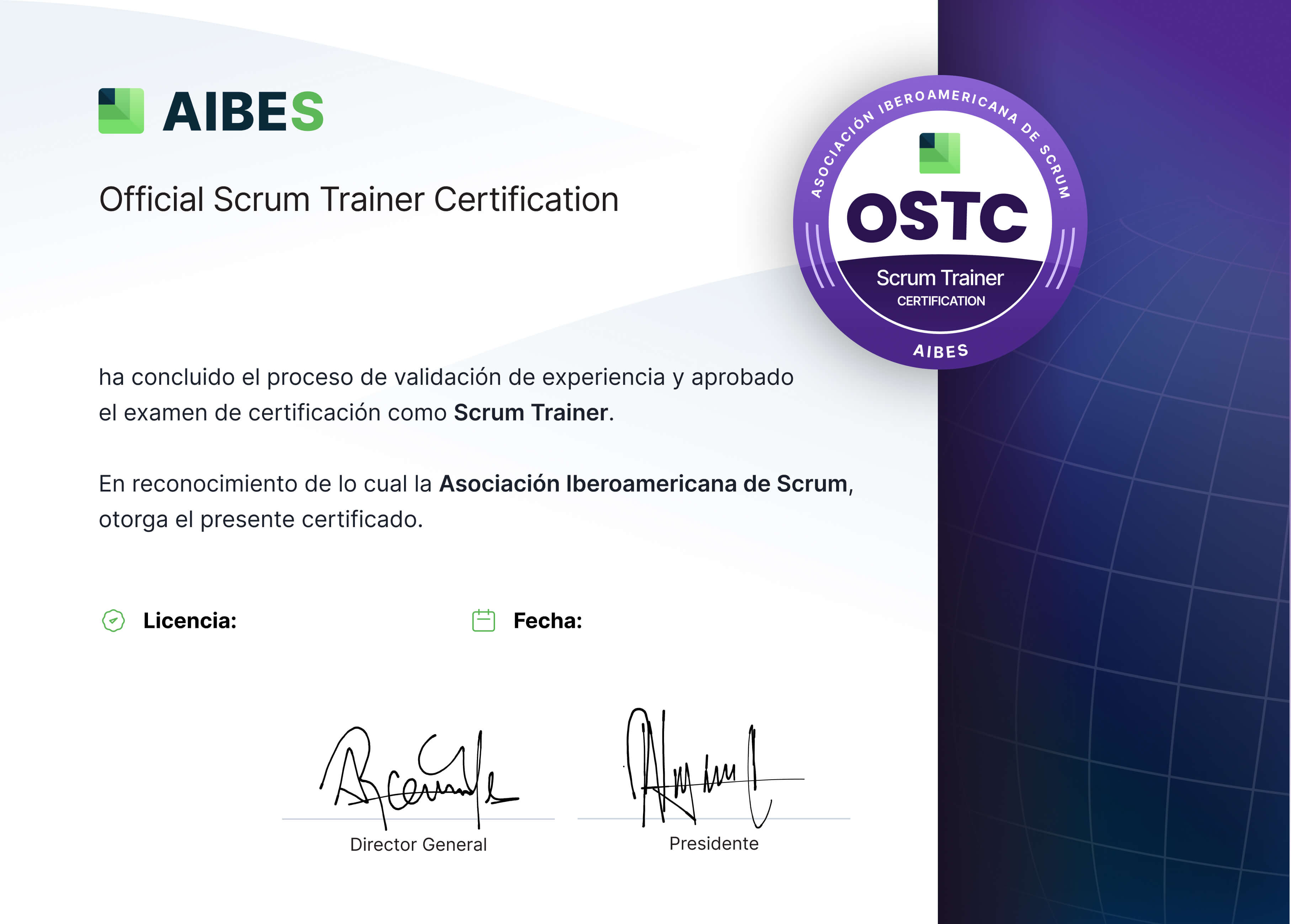 Official Scrum Trainer Certification